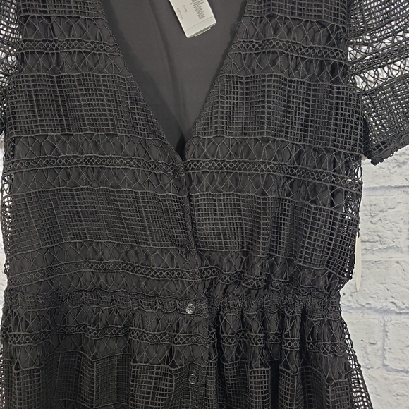Tularosa black midi knit overlay dress - Picture 8 of 9